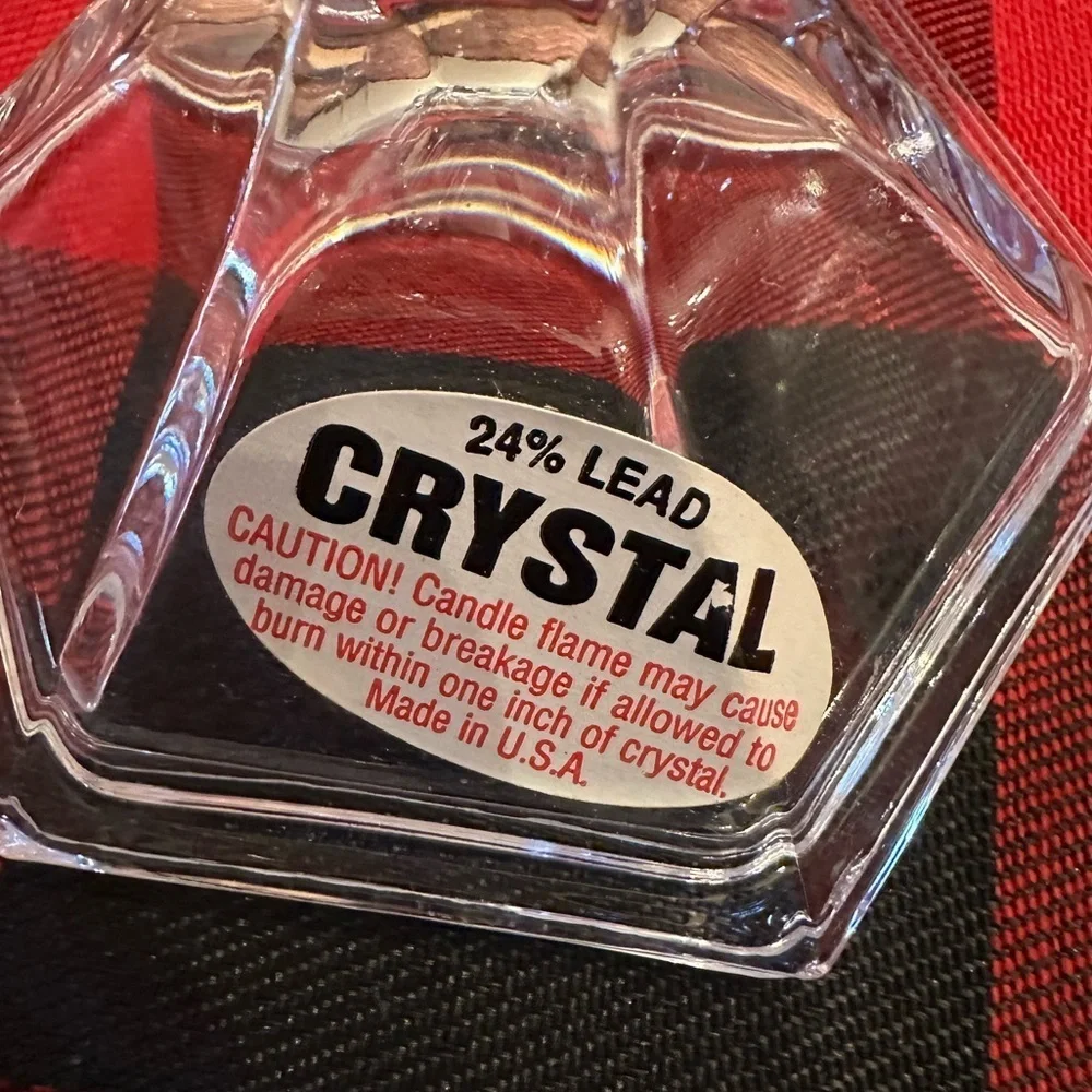 NWT Michael C. Fina lead crystal candle stick holders